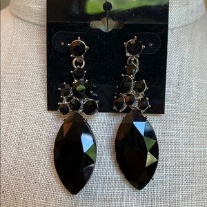 Black onyx like earrings
